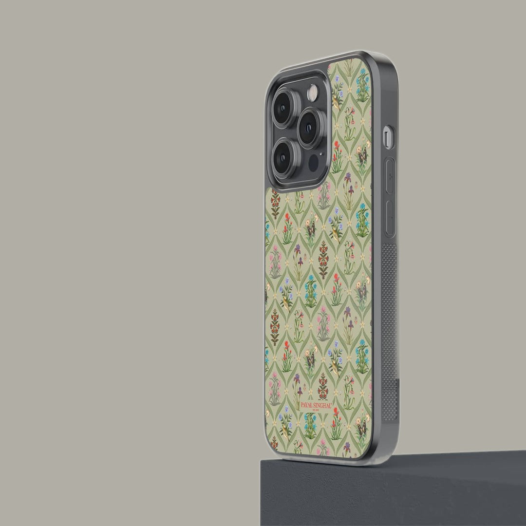 Payal Singhal Mughal Motifs Glass iPhone Case for iPhone 14 Pro | Macmerise