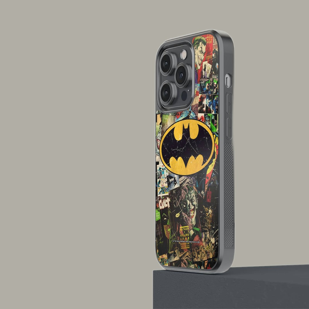 Comic Bat Glass iPhone Case for iPhone 14 Pro | Macmerise