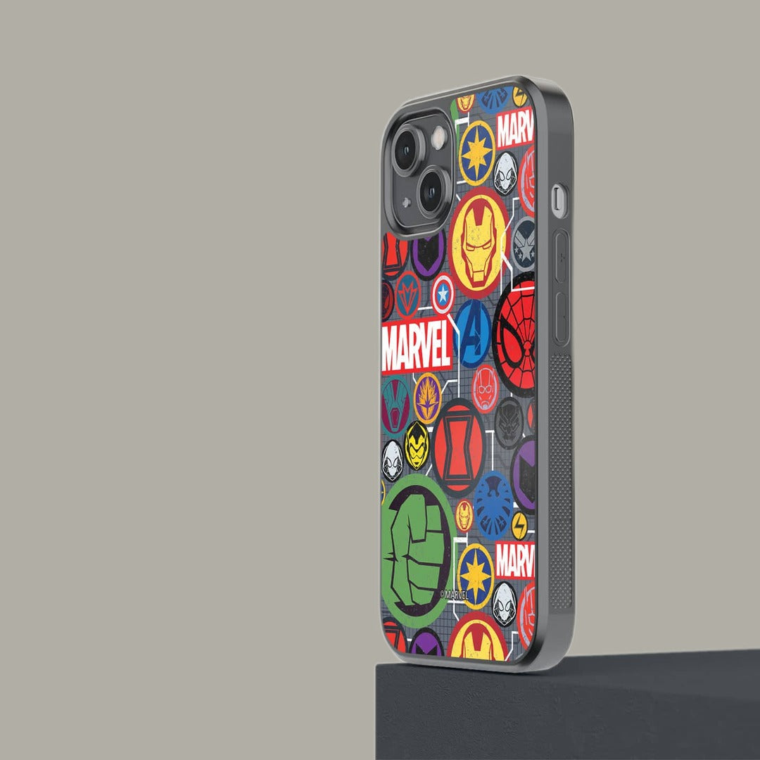 Marvel Iconic Mashup Glass iPhone Case for iPhone 14 | Macmerise