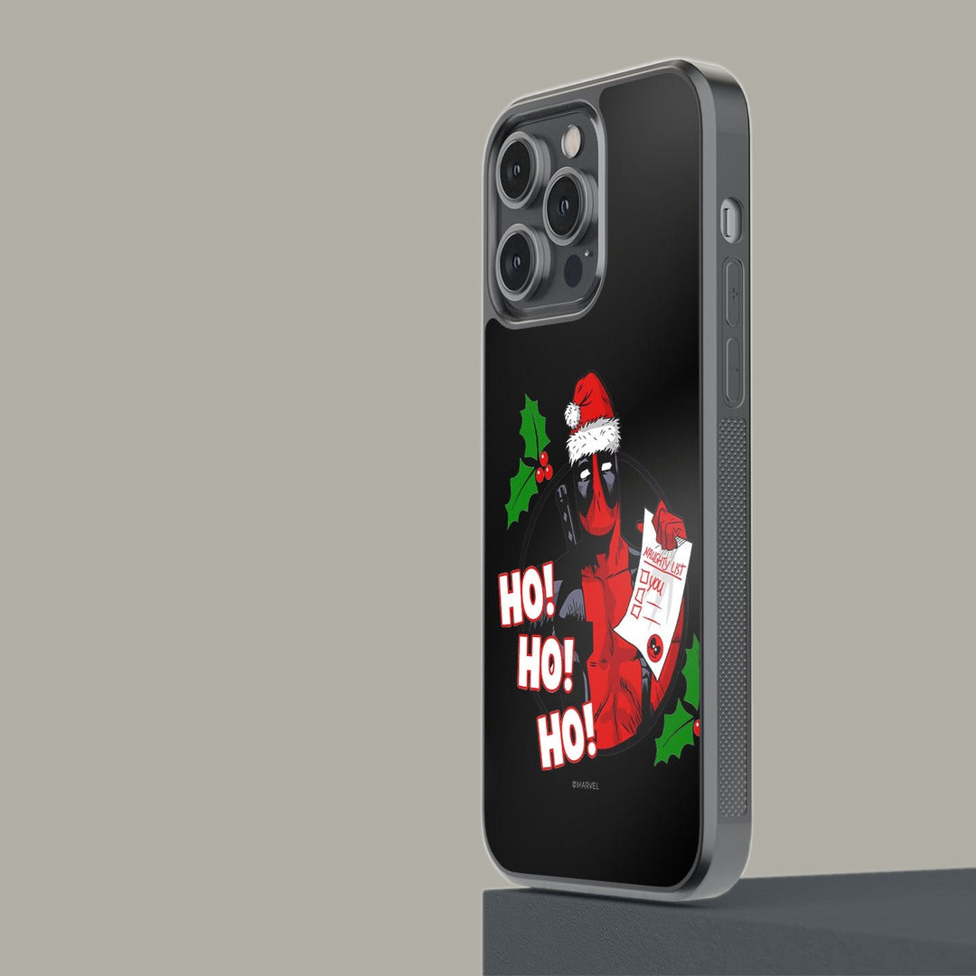 Deadpool Santa Glass iPhone Case for iPhone 14 Pro Max | Macmerise