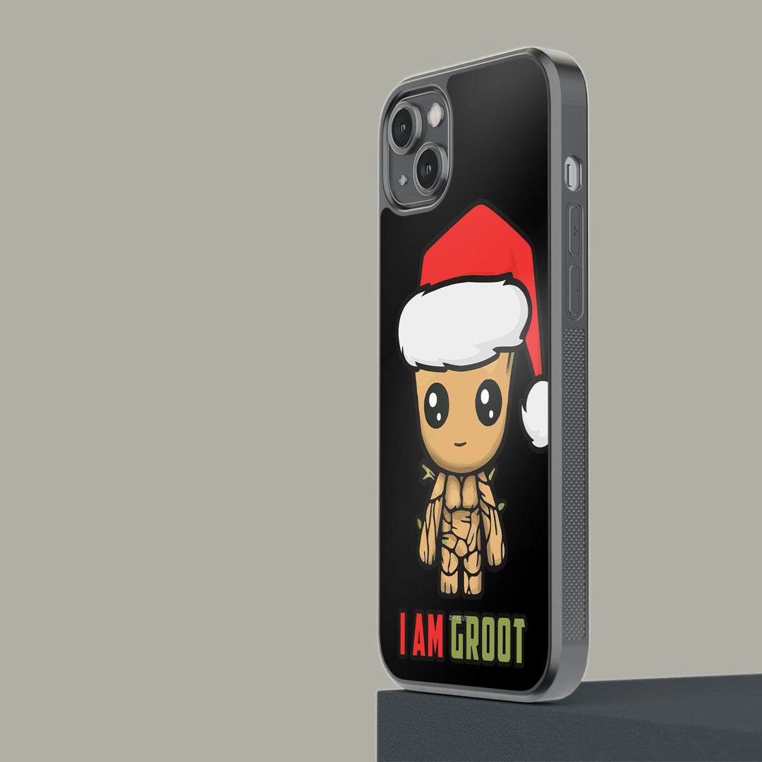 Groot Santa Glass iPhone Case for iPhone 14 Plus | Macmerise