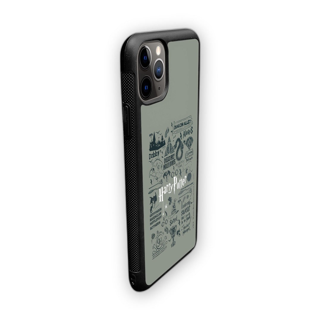 Harry Potter Infographic Grey Glass iPhone Case for iPhone 11 Pro | Macmerise