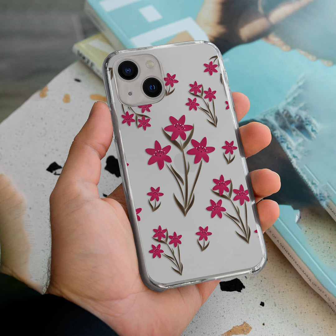 Sk Zephyr Pink Lily Glass iPhone Case for iPhone 13 Mini | Macmerise
