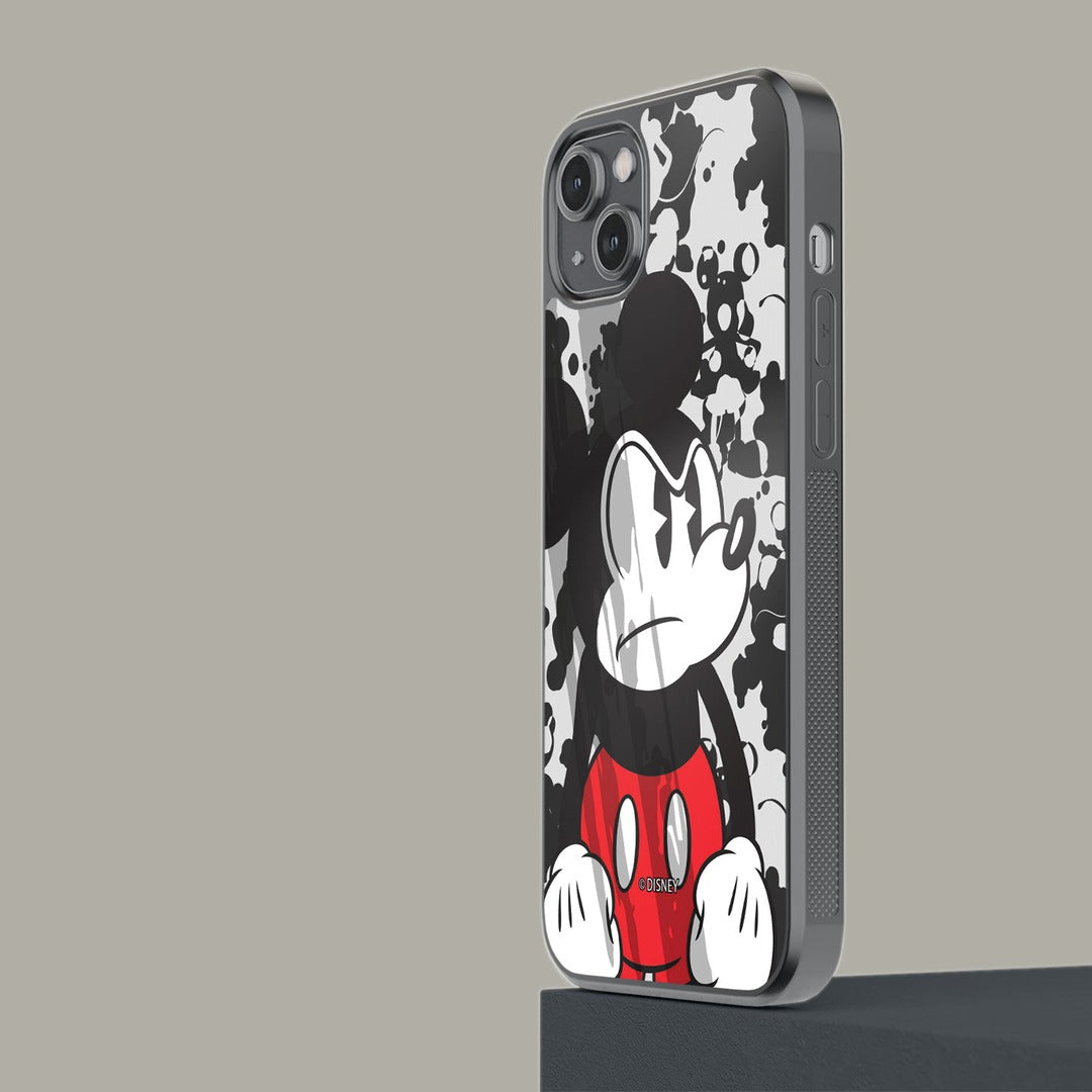 Grumpy Mickey Glass iPhone Case for iPhone 14 Plus | Macmerise