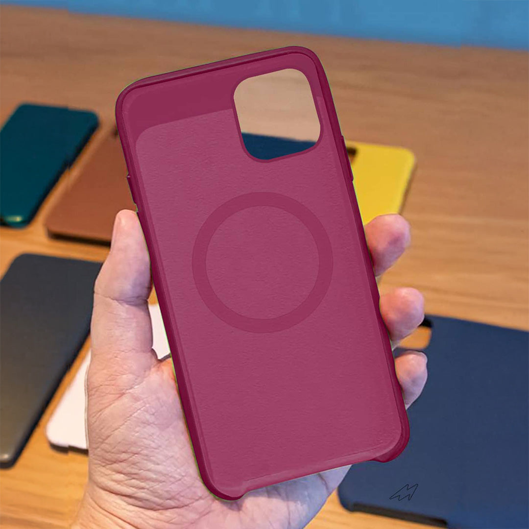 Basics iPhone 12 Silicone Case Burgandy | Macmerise