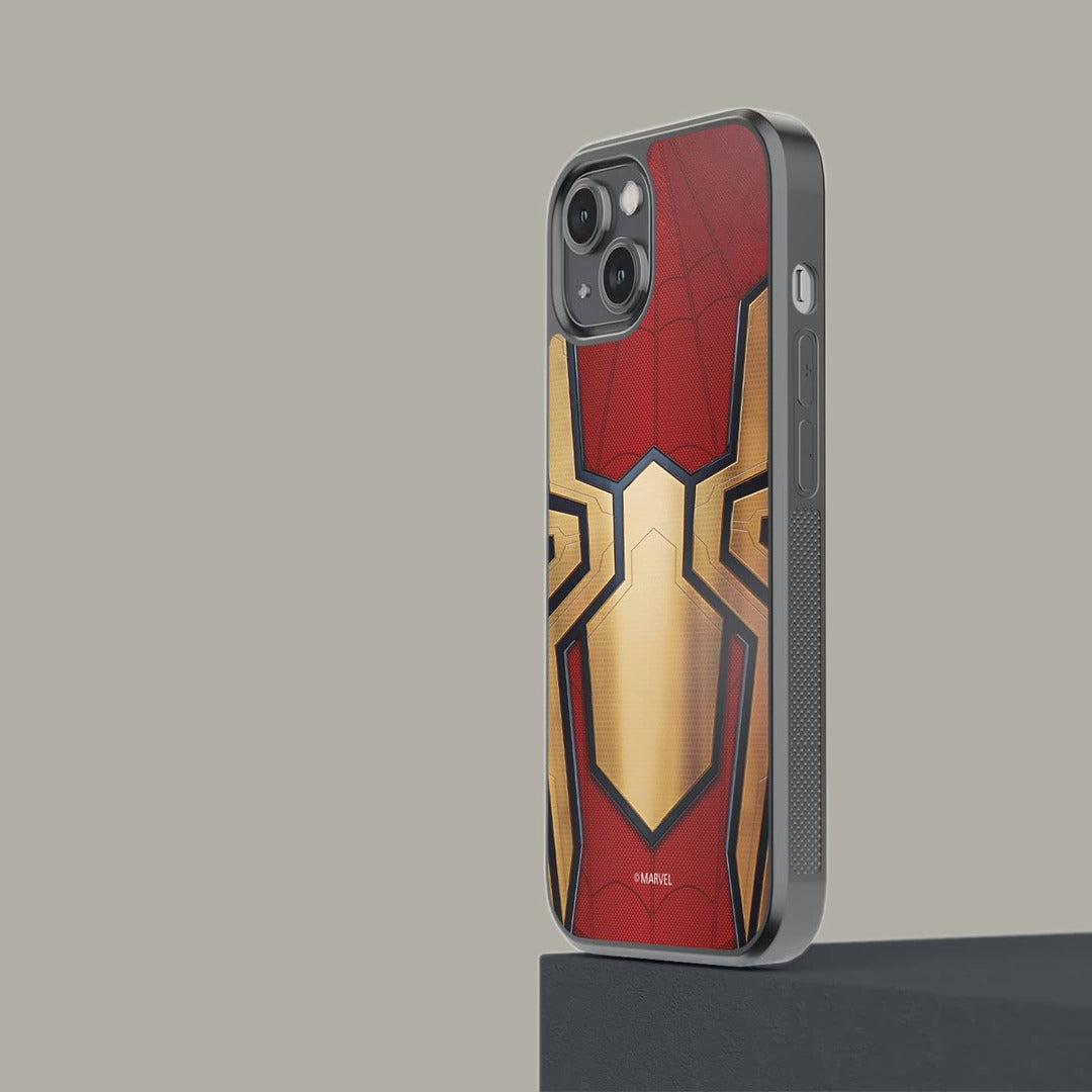 Integrated Spider Logo Glass iPhone Case for iPhone 14 | Macmerise
