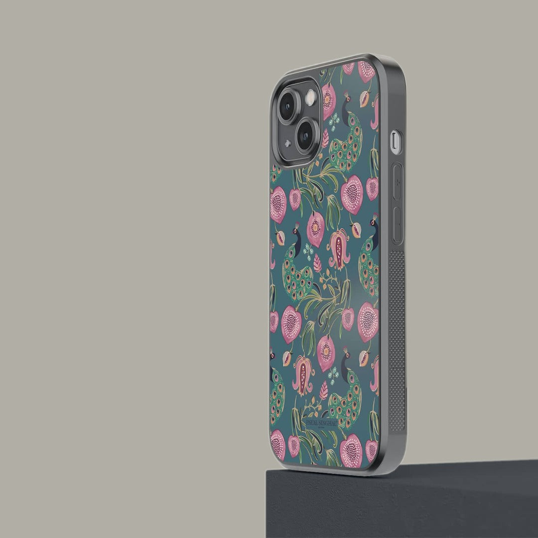 Payal Singhal Anaar and Mor iPhone 14 Cover Blue - detail view | Macmerise