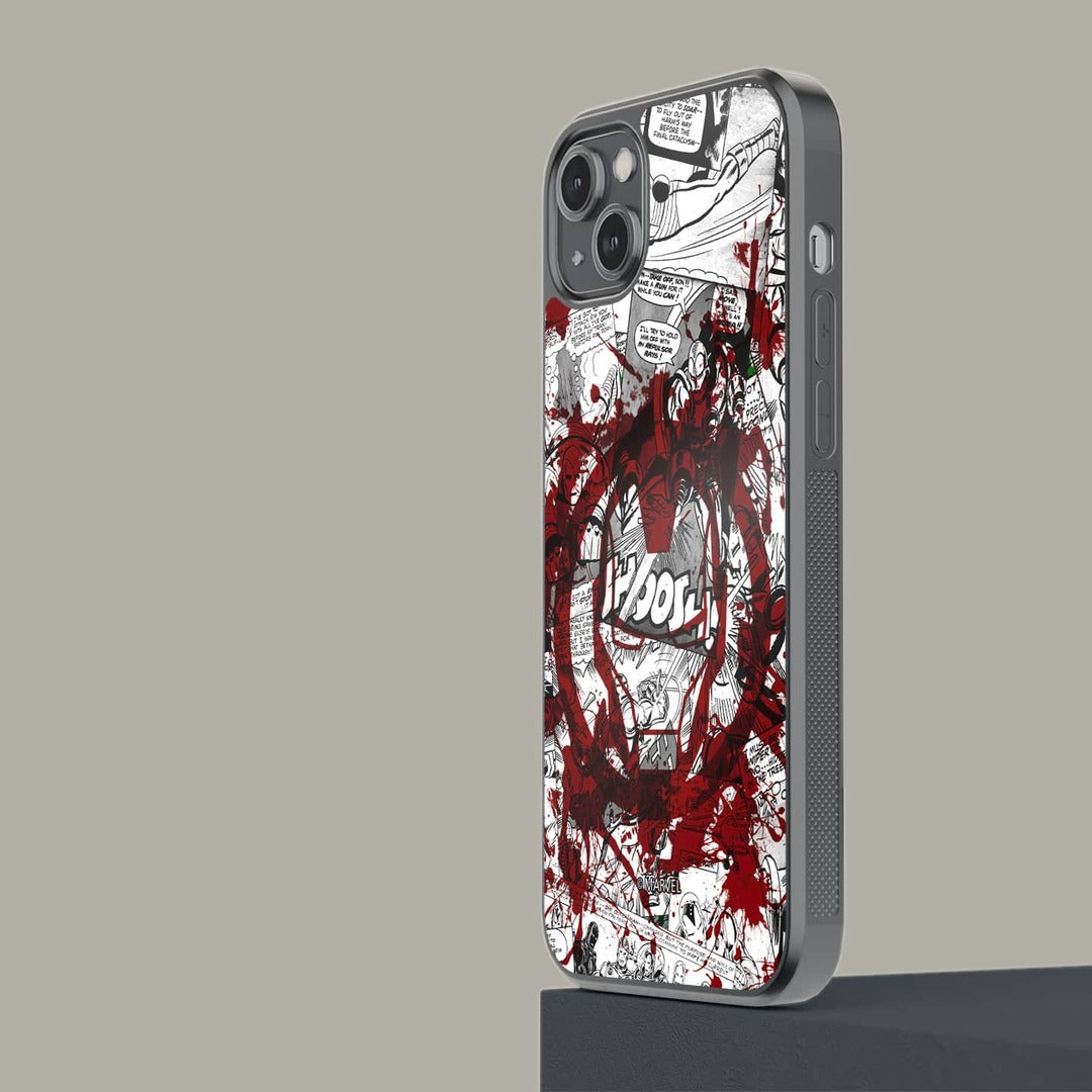 Splash Out Iron Man Glass iPhone Case for iPhone 14 Plus | Macmerise