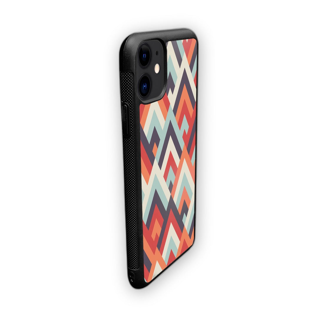Symmetric Chevron Glass iPhone Case for iPhone 11 | Macmerise