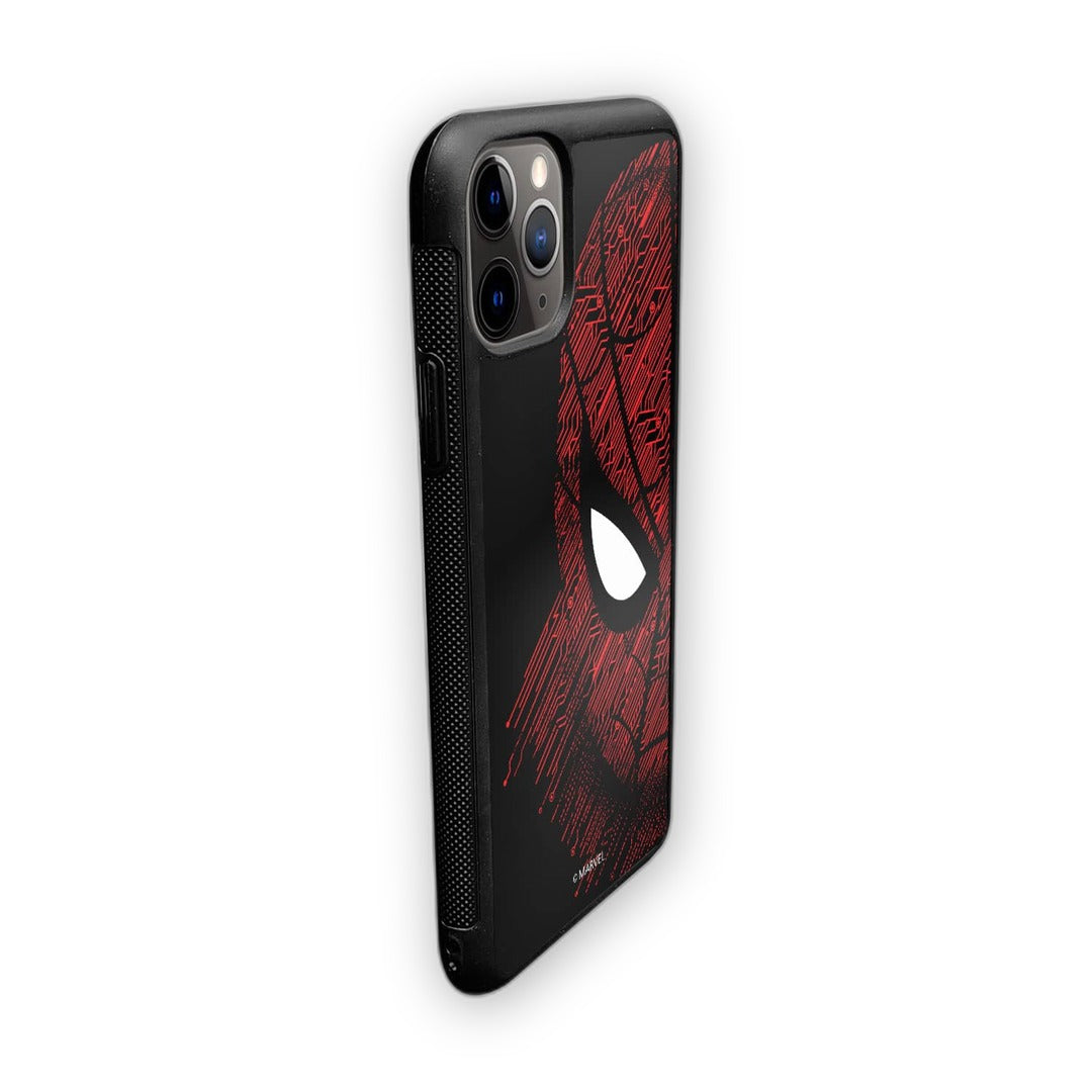 Sketch Out Spider Man Glass iPhone Case for iPhone 11 Pro Max | Macmerise