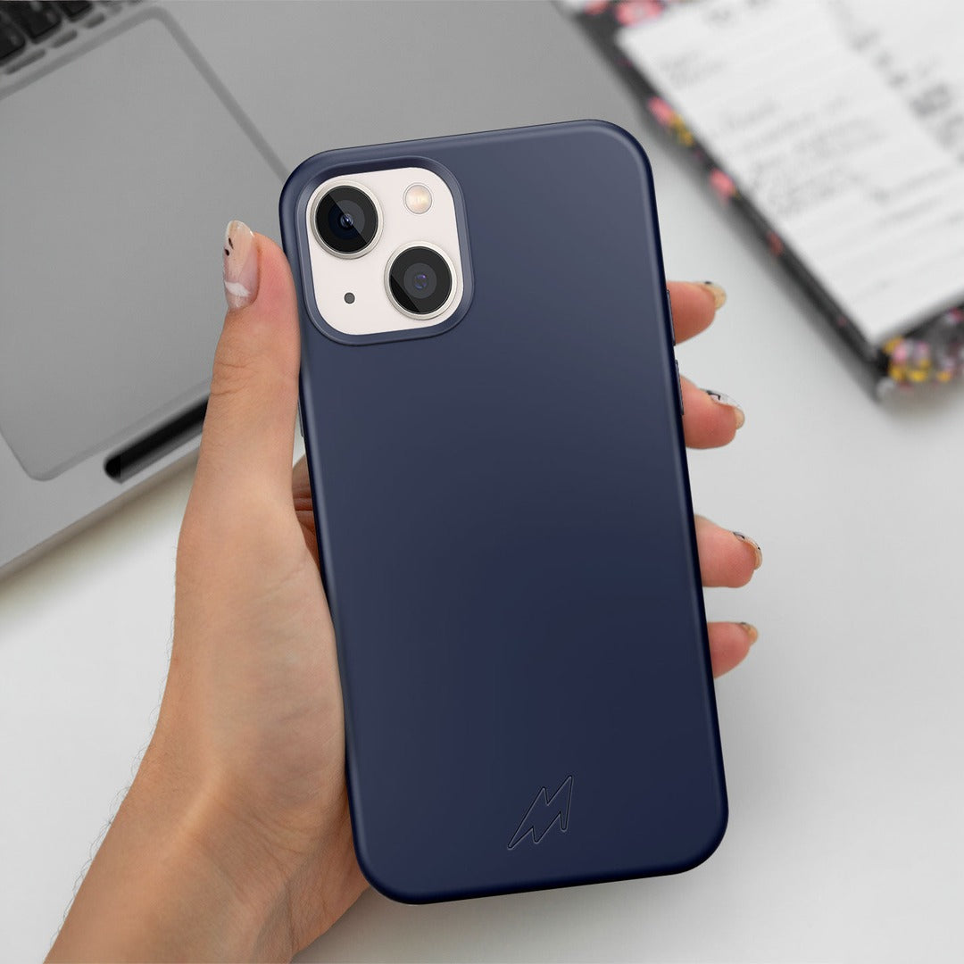 Basics iPhone 13 Mini Silicone Case Midnight Blue | Macmerise