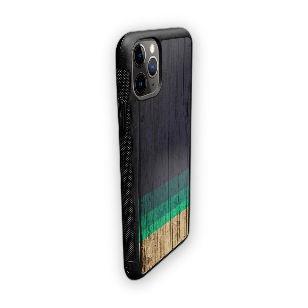 Wood Stripes Blue Glass iPhone Case for iPhone 11 Pro | Macmerise