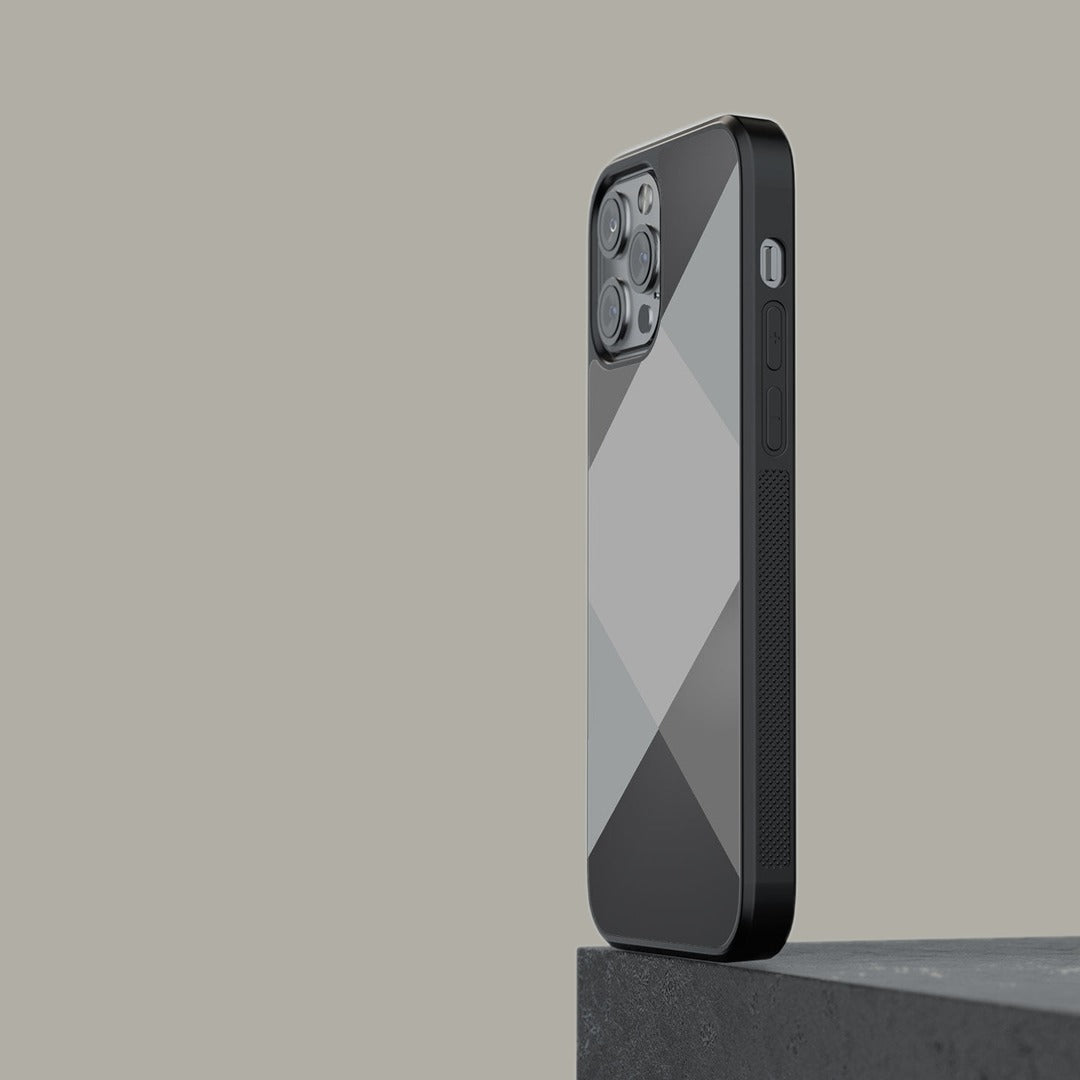 Criss Cross Grey Glass iPhone Case for iPhone 12 Pro | Macmerise