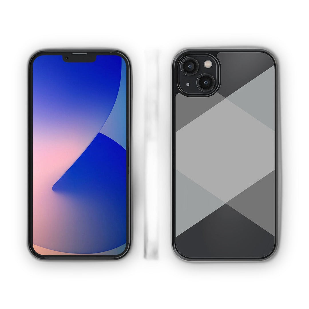 Criss Cross Grey Glass iPhone Case for iPhone 14 Plus | Macmerise