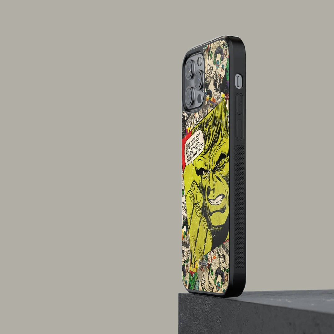 Comic Hulk Glass iPhone Case for iPhone 13 Pro Max | Macmerise