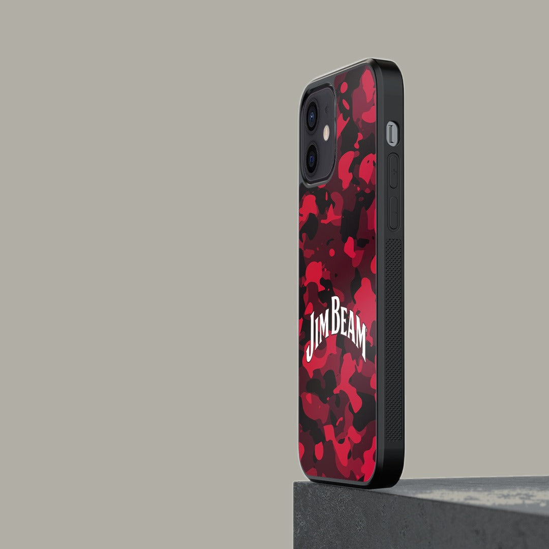 Jim Beam Camo Red Glass iPhone Case for iPhone 12 | Macmerise
