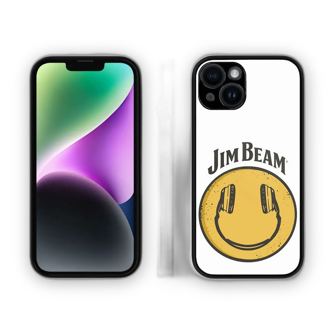 Jim Beam Smiley White Glass iPhone Case for iPhone 15 | Macmerise