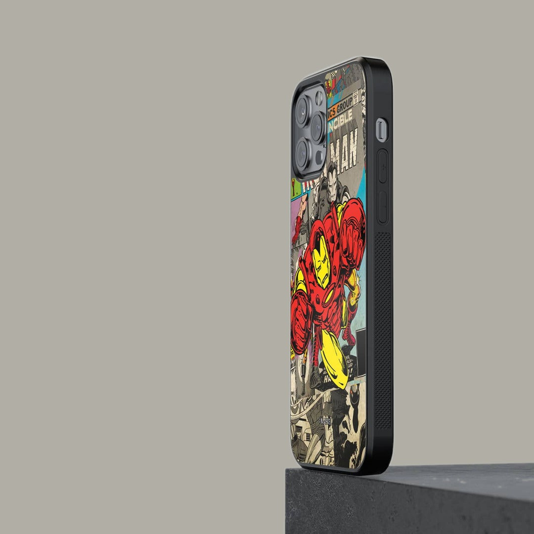 Comic Iron Man Glass iPhone Case for iPhone 13 Pro | Macmerise