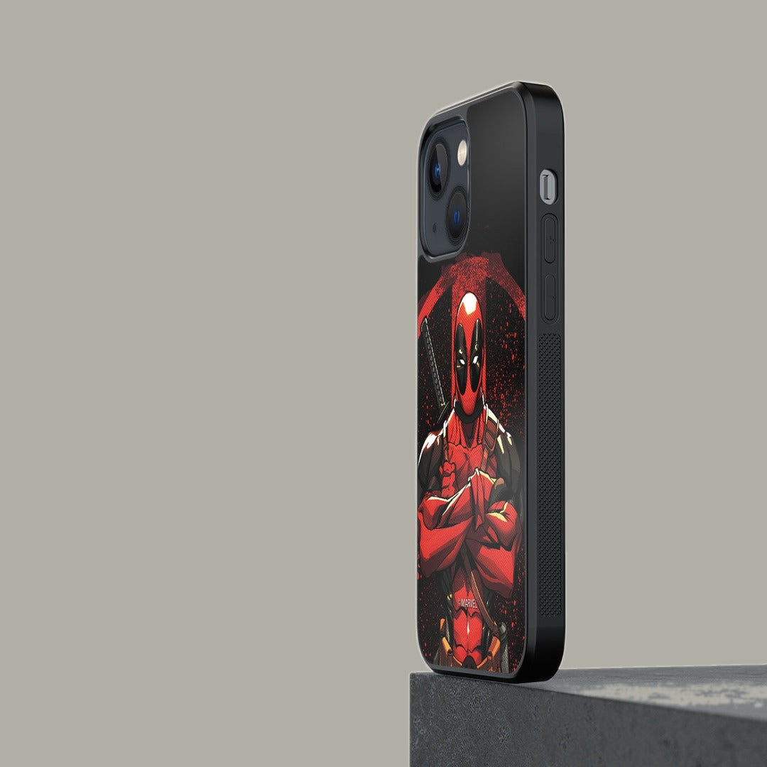 Deadpool Stance Glass iPhone Case for iPhone 13 Mini | Macmerise
