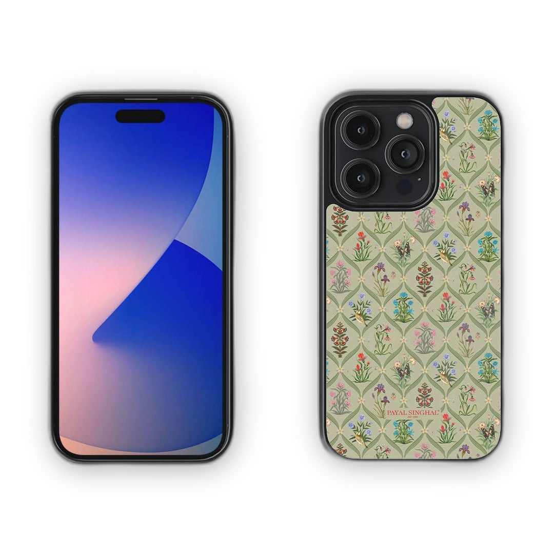 Payal Singhal Mughal Motifs Glass iPhone Case for iPhone 14 Pro | Macmerise