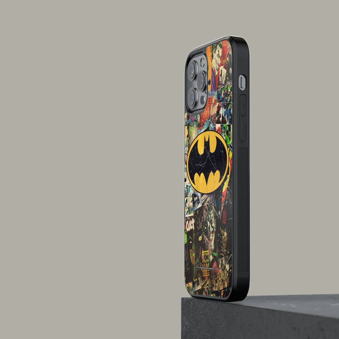 Comic Bat Glass iPhone Case for iPhone 13 Pro | Macmerise