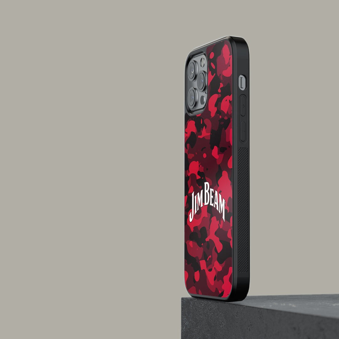 Jim Beam Camo Red Glass iPhone Case for iPhone 13 Pro | Macmerise