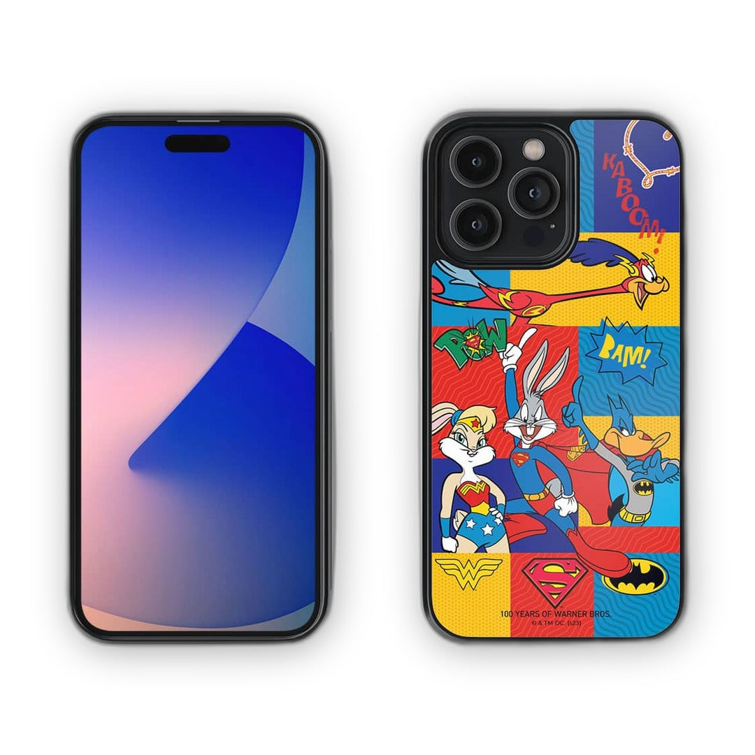 Justice League Shuffle Glass iPhone Case for iPhone 14 Pro Max | Macmerise