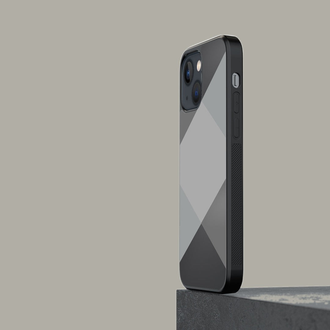 Criss Cross Grey Glass iPhone Case for iPhone 13 | Macmerise