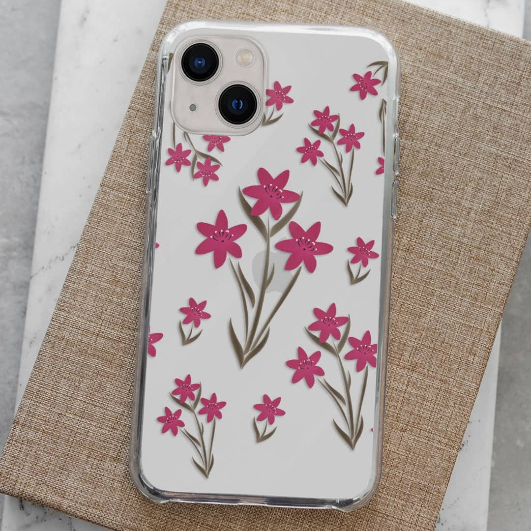 Sk Zephyr Pink Lily Glass iPhone Case for iPhone 13 Mini | Macmerise