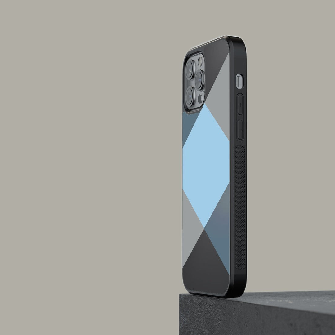 Criss Cross Blue Glass iPhone Case for iPhone 13 Pro | Macmerise