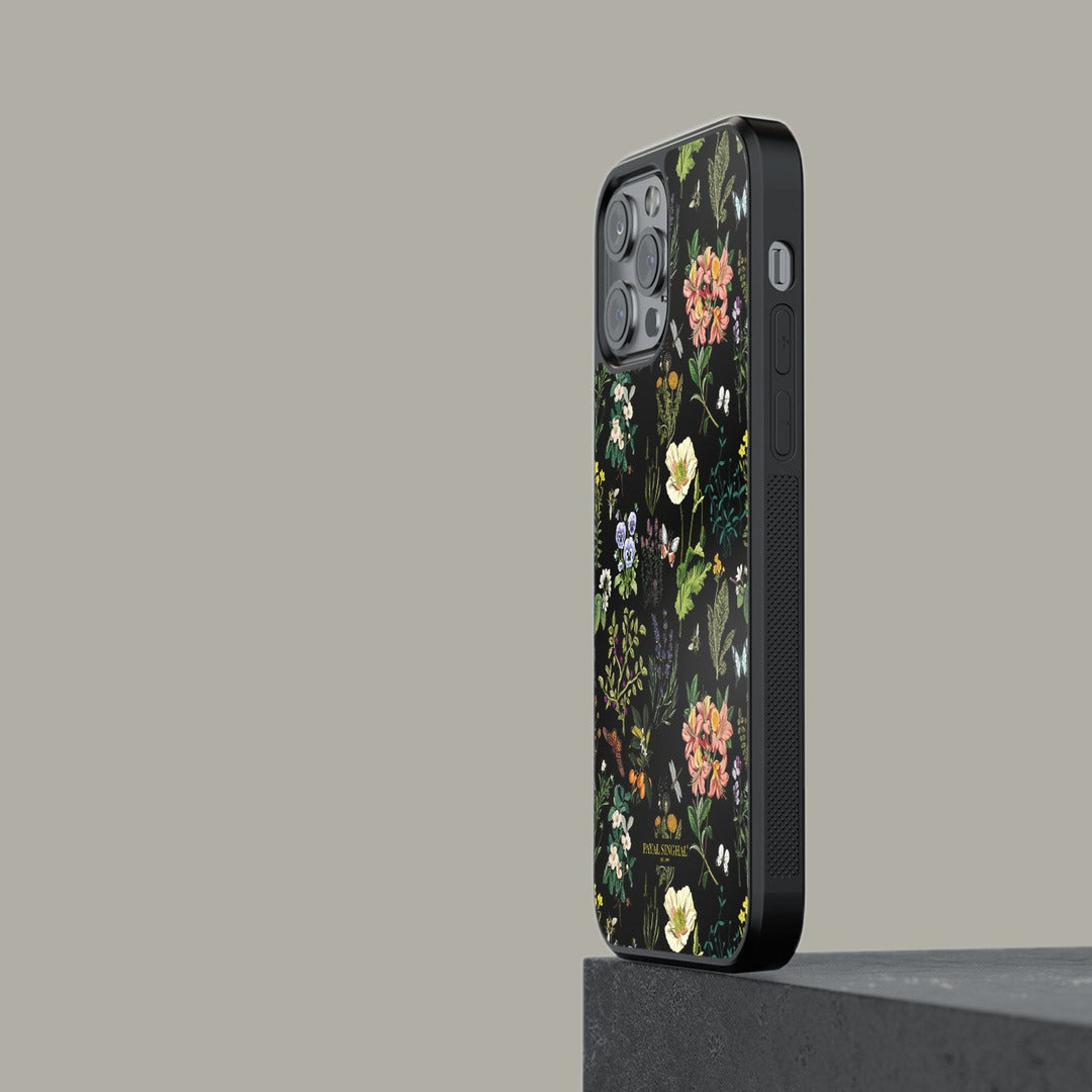 Payal Singhal Titli Black Glass iPhone Case for iPhone 13 Pro | Macmerise
