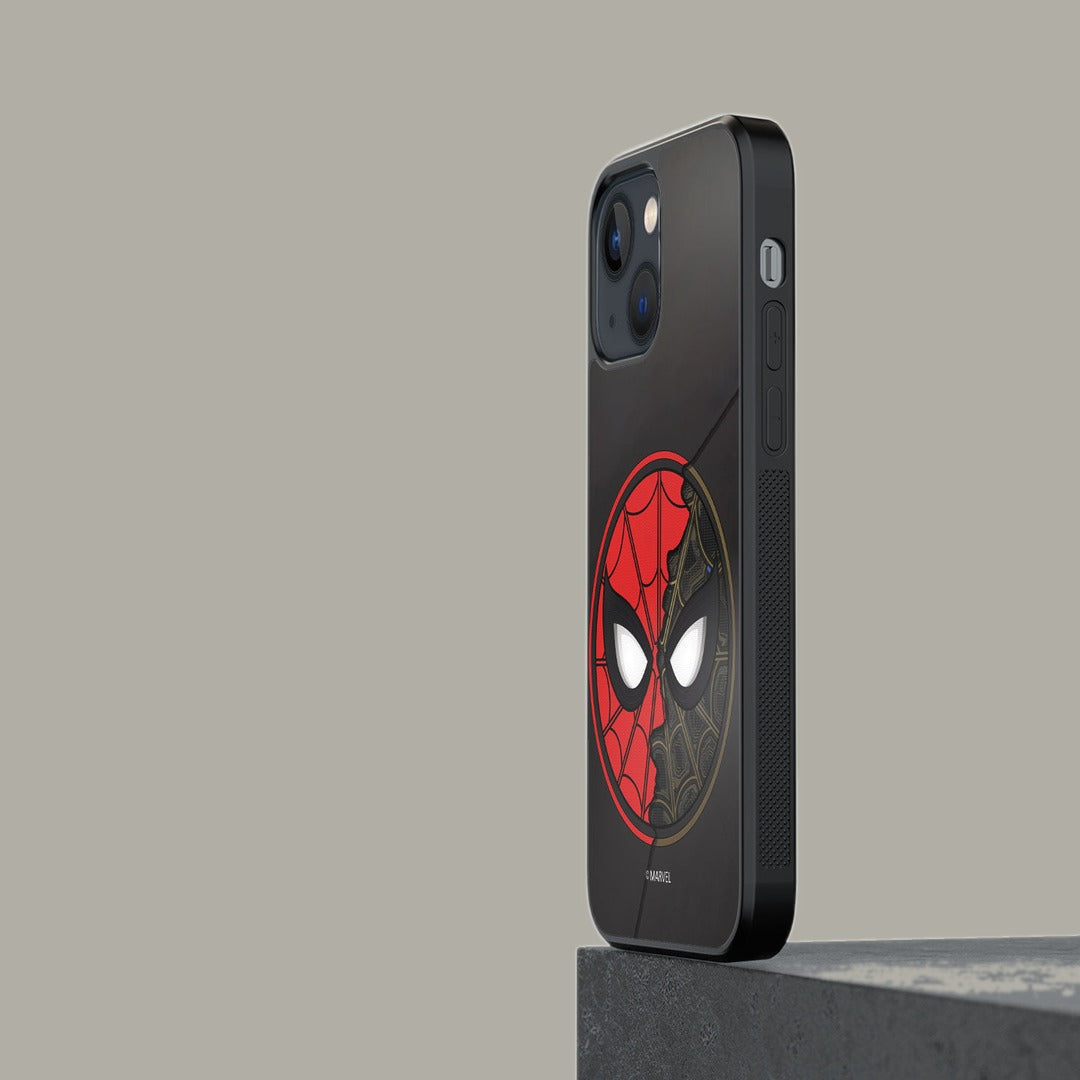 Two Face Spidey Glass iPhone Case for iPhone 13 Mini | Macmerise