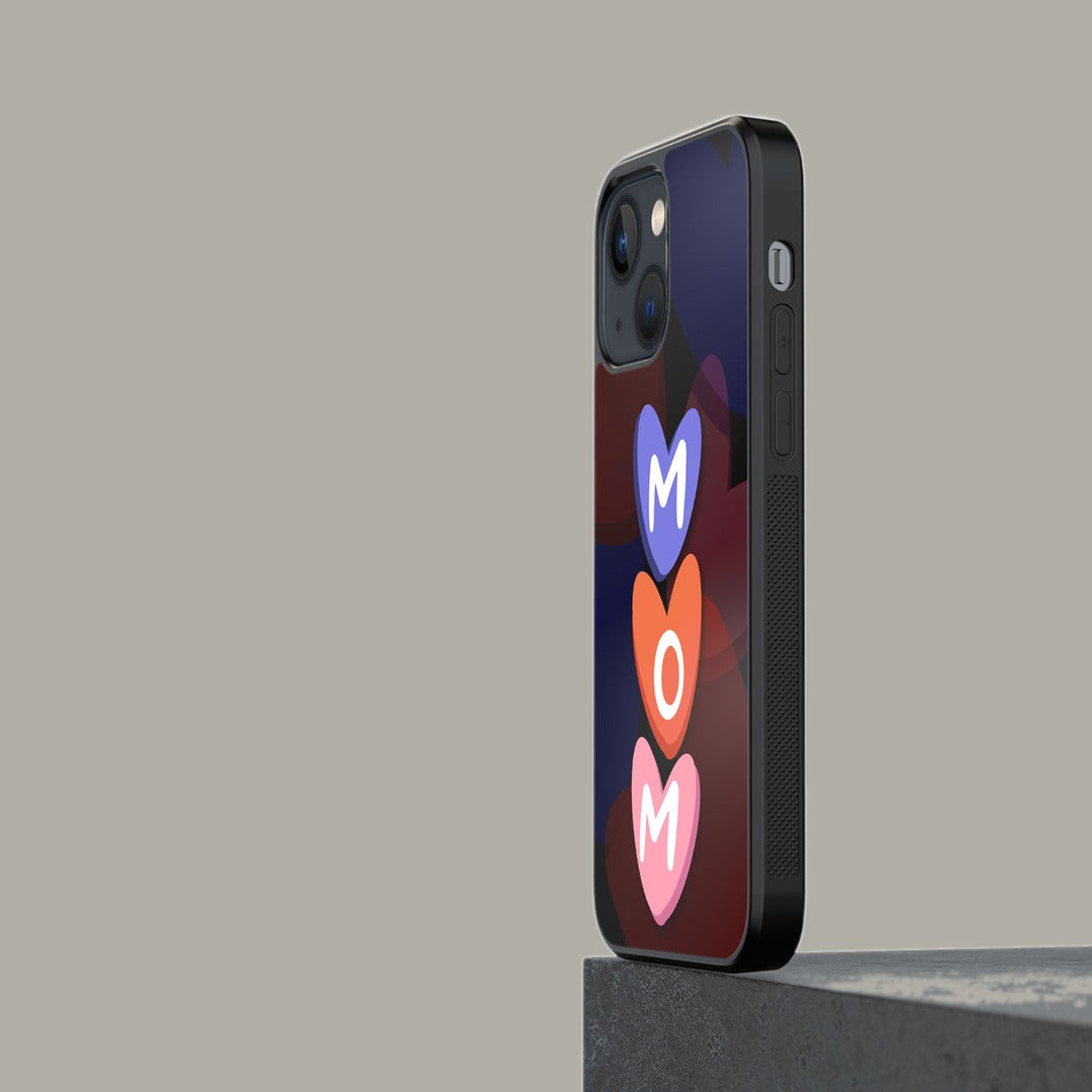Heart Mom Glass iPhone Case for iPhone 13 Mini | Macmerise