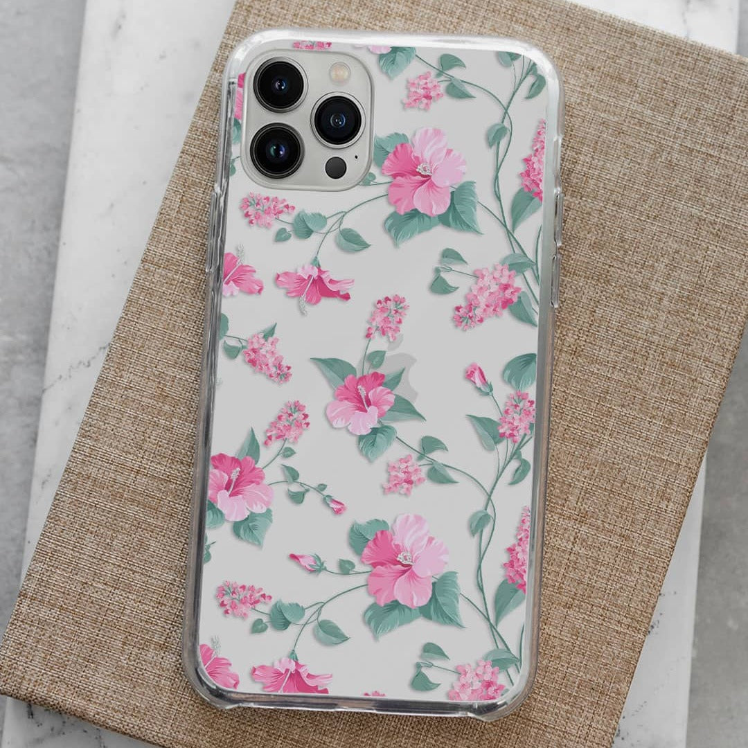 Sk Hibiscus Blush Glass iPhone Case for iPhone 13 Pro | Macmerise