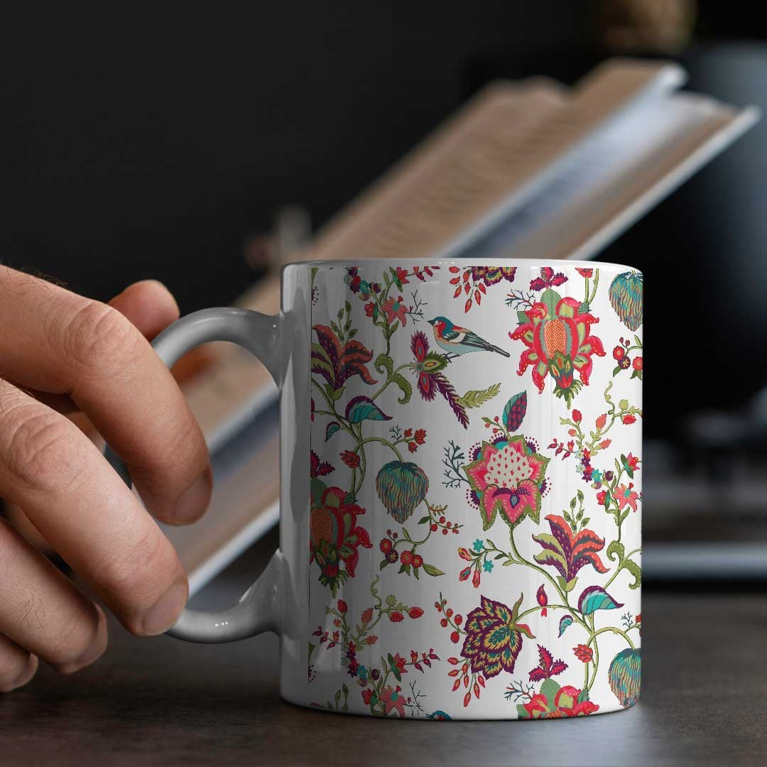 Payal Singhal Chidiya Coffee Mug White - detail view | Macmerise
