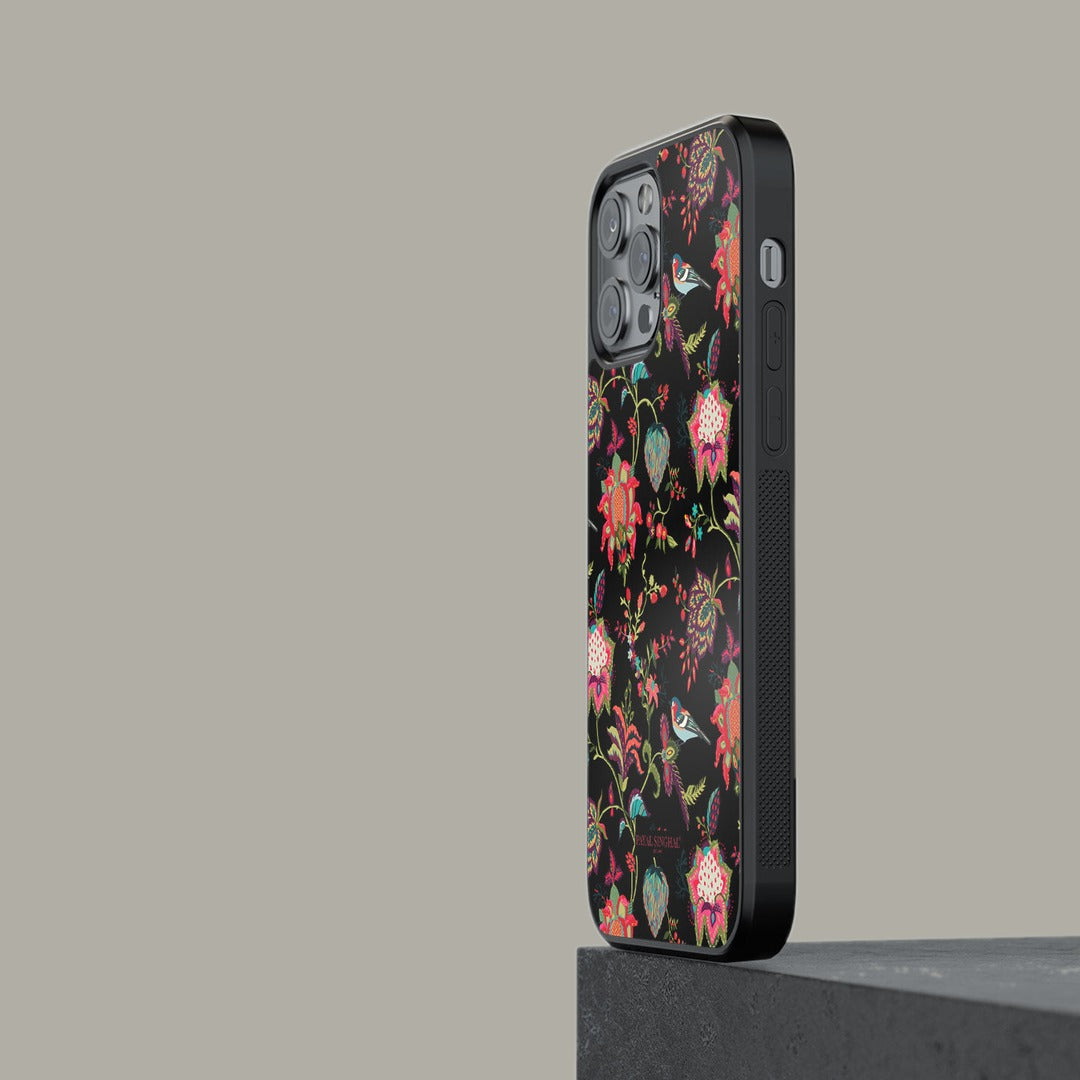 Payal Singhal Chidiya Black Glass iPhone Case for iPhone 13 Pro Max | Macmerise