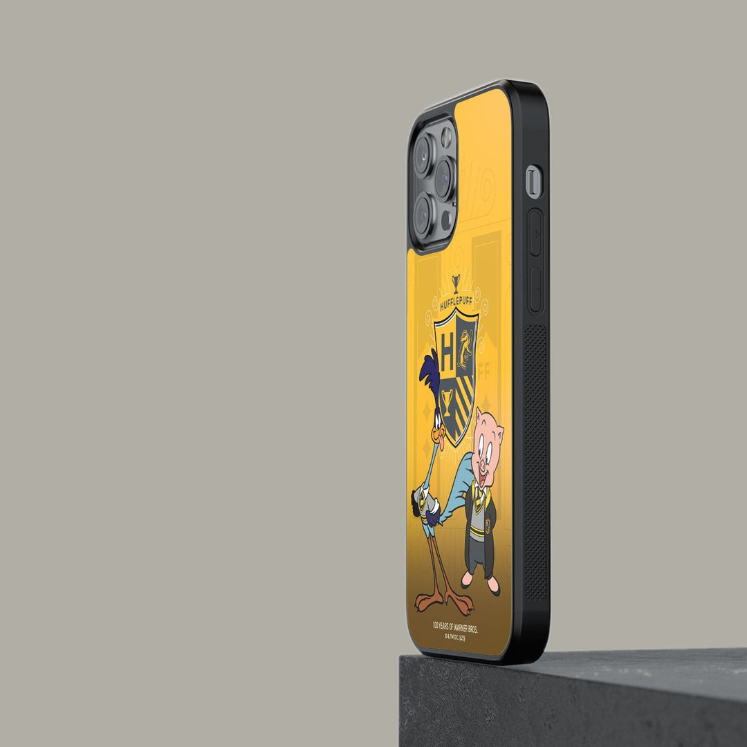 Looney Hufflepuff Glass iPhone Case for iPhone 13 Pro | Macmerise