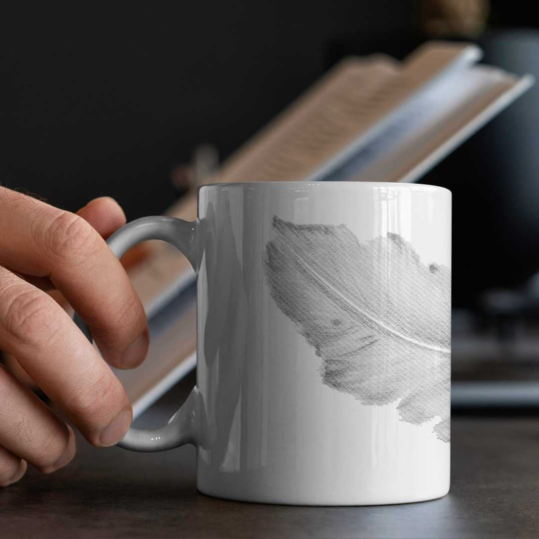 Sk Feather Art Coffee Mug | Macmerise