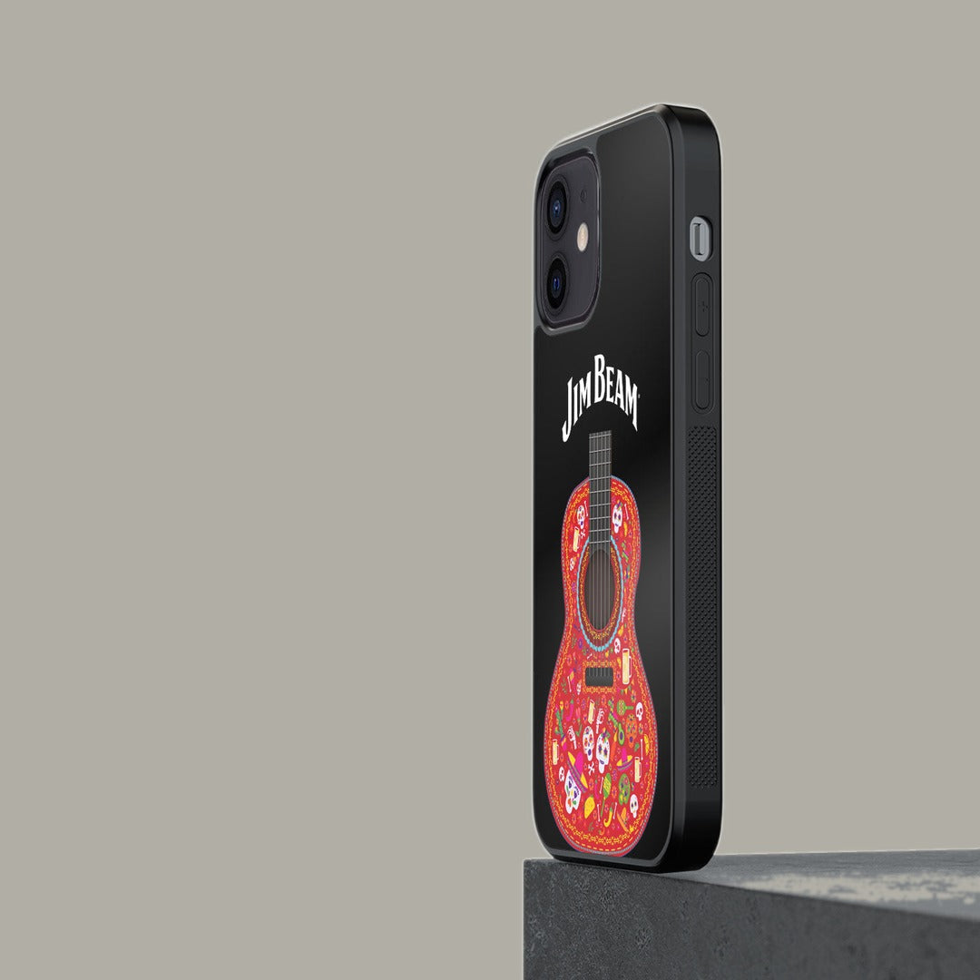 Jim Beam Guitar Black Glass iPhone Case for iPhone 12 | Macmerise