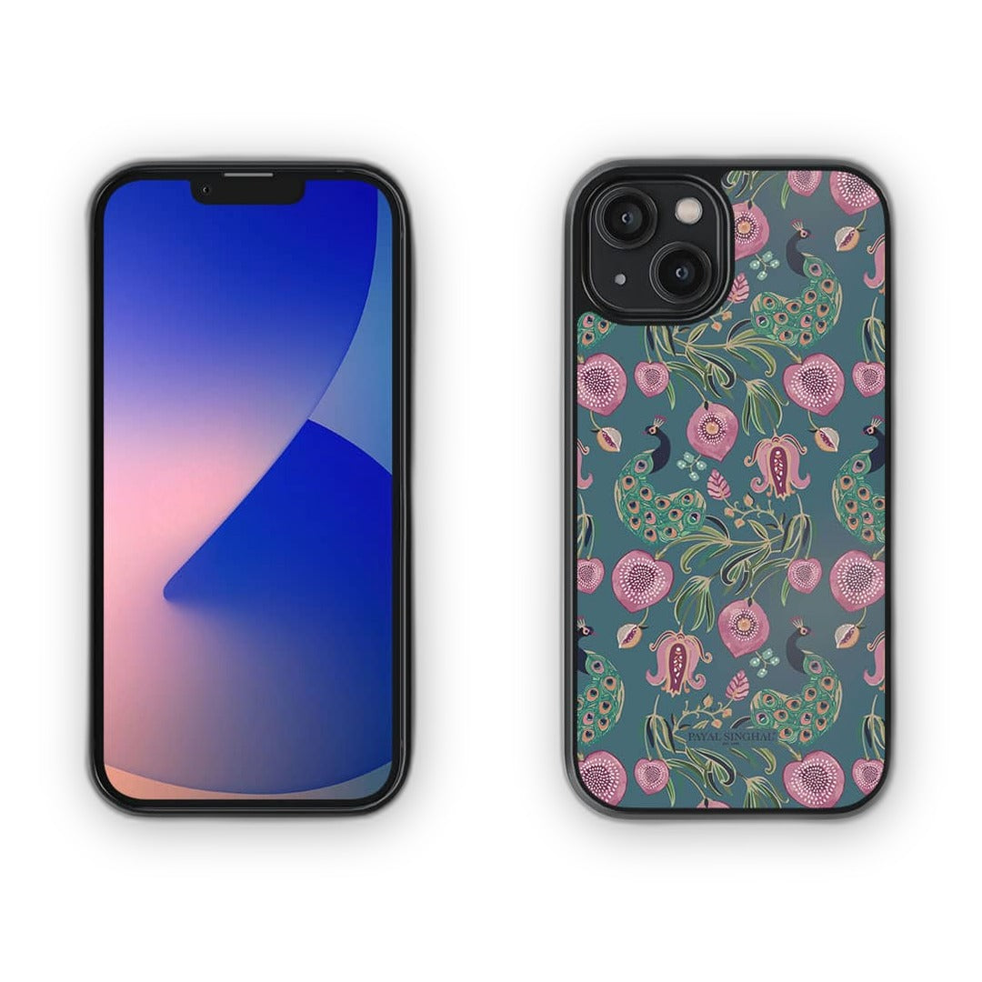 Payal Singhal Anaar and Mor iPhone 14 Cover Blue - detail view | Macmerise