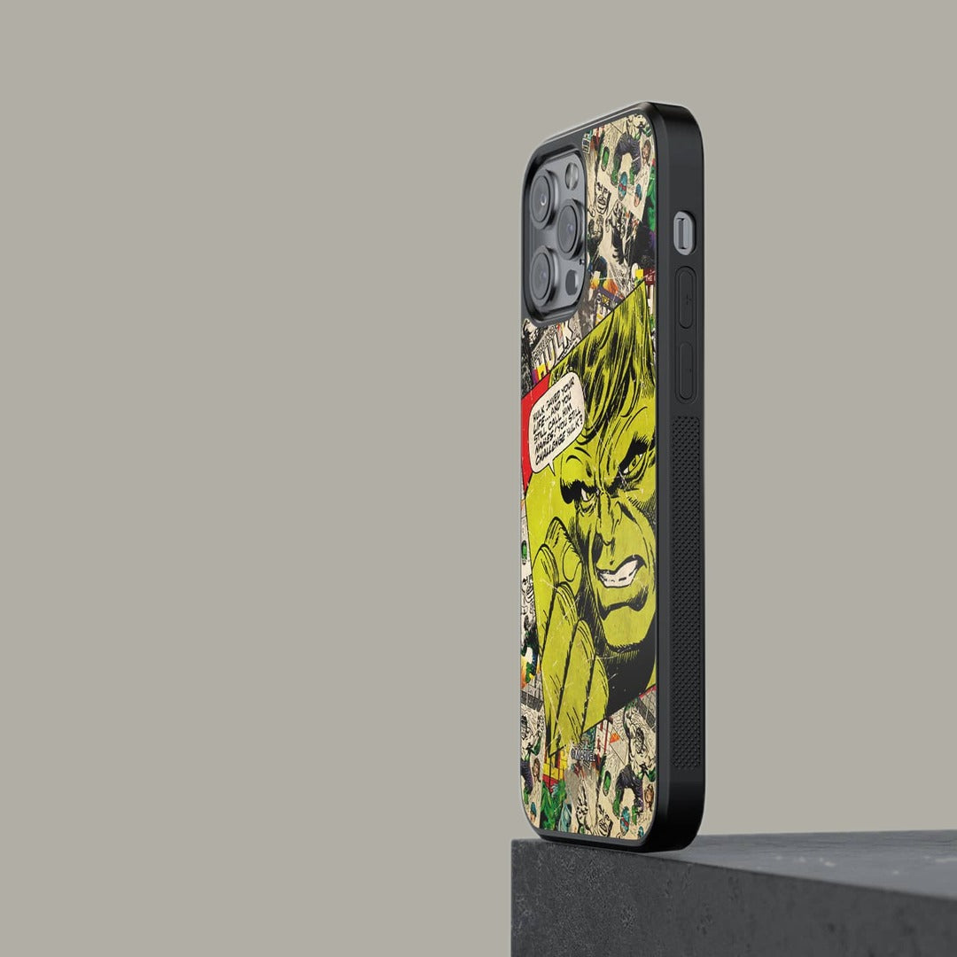 Comic Hulk Glass iPhone Case for iPhone 13 Pro | Macmerise