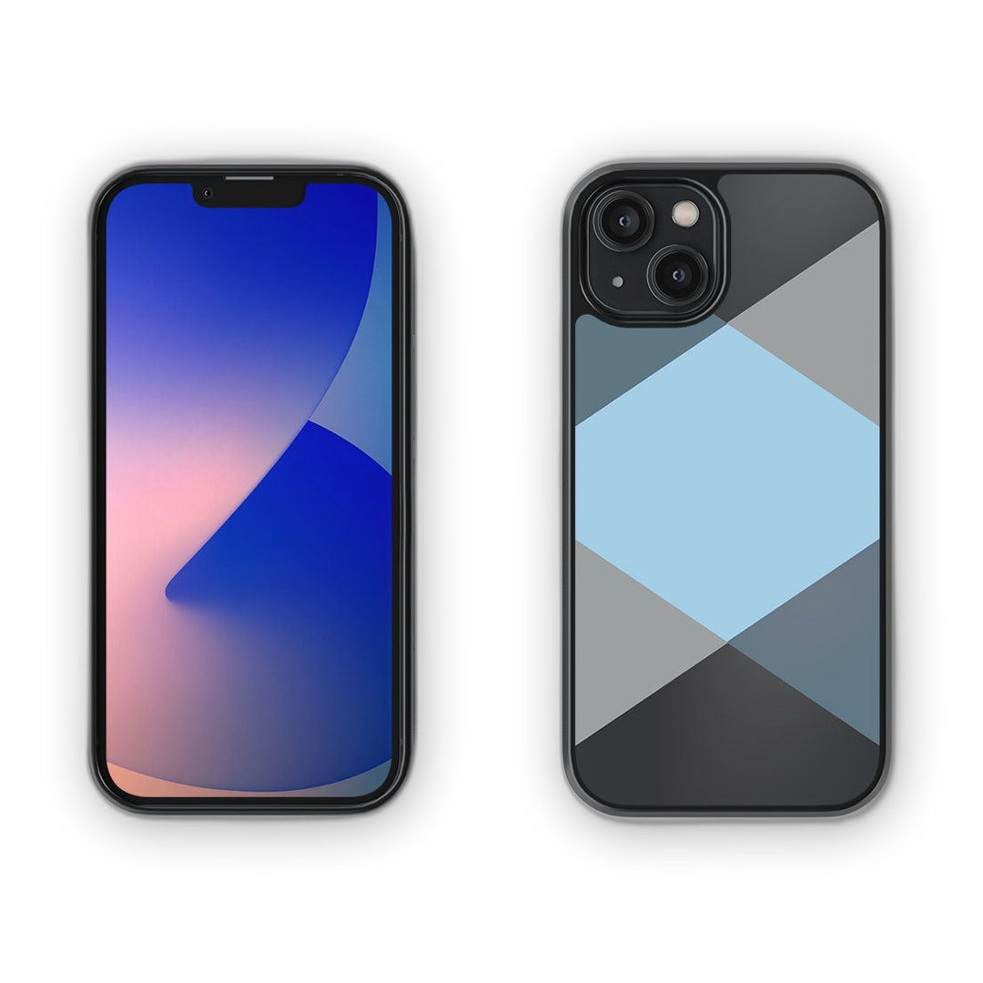 Criss Cross Blue Glass iPhone Case for iPhone 14 | Macmerise