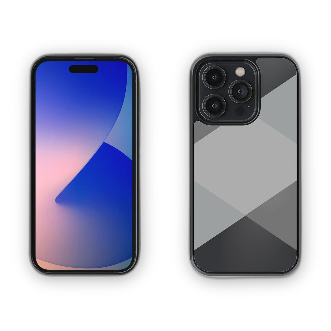 Criss Cross Grey Glass iPhone Case for iPhone 14 Pro | Macmerise
