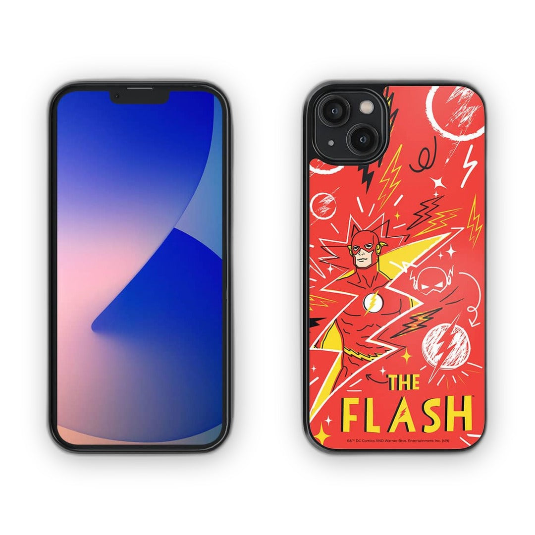 Flash Doodle Glass iPhone Case for iPhone 14 Plus | Macmerise