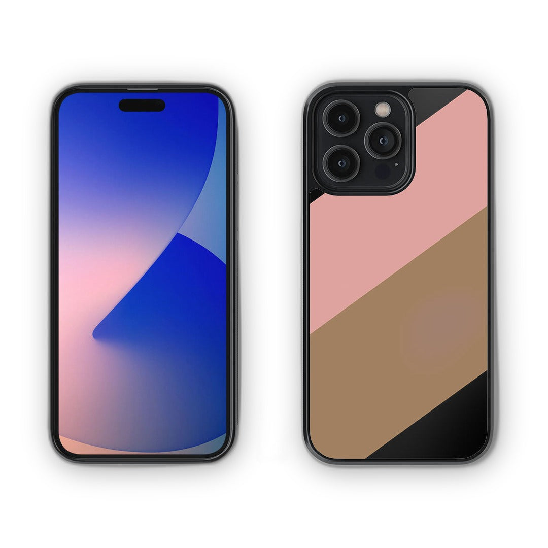 Slanted Brown Pink Glass iPhone Case for iPhone 14 Pro Max | Macmerise