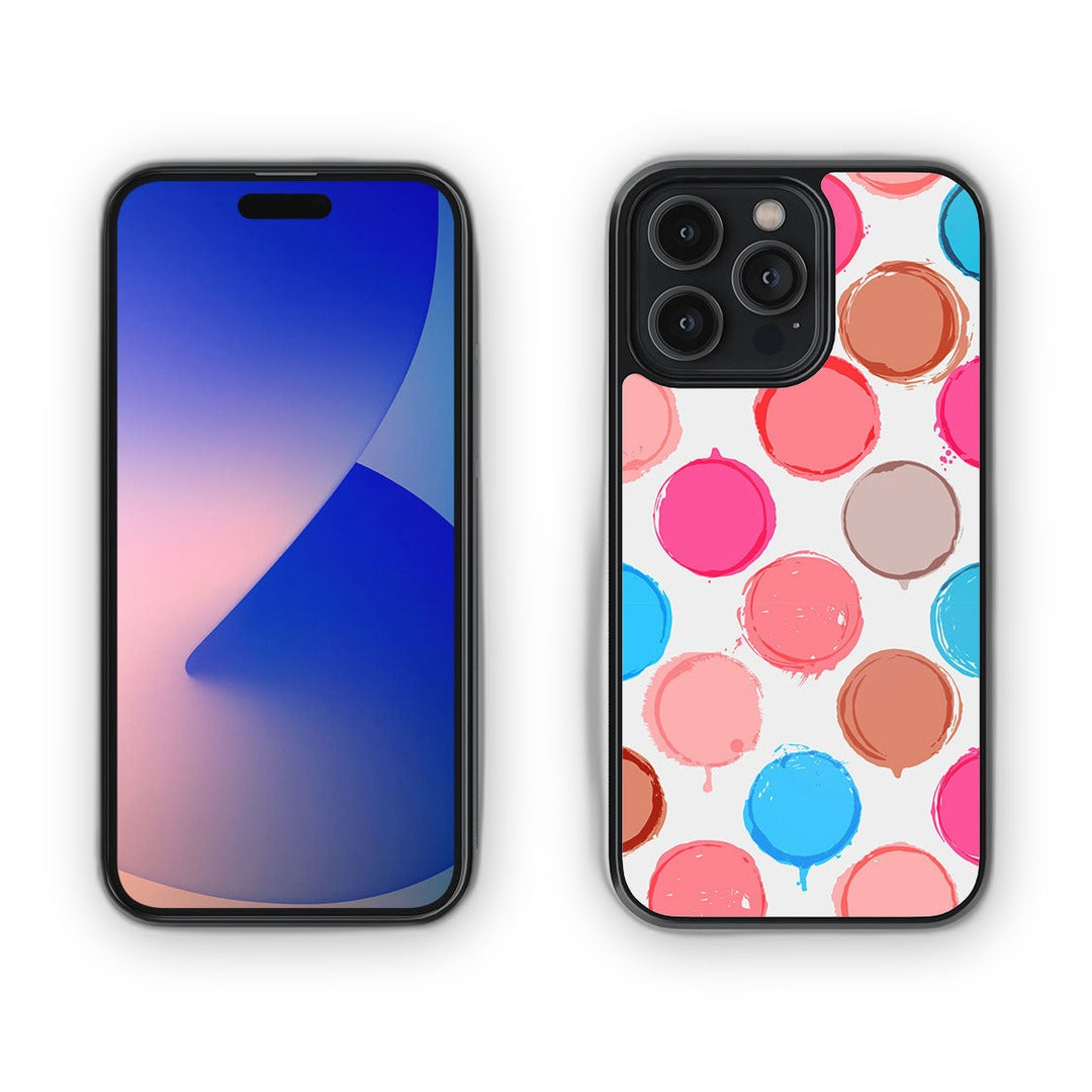Polka Dot Canvas Glass iPhone Case for iPhone 14 Pro Max | Macmerise