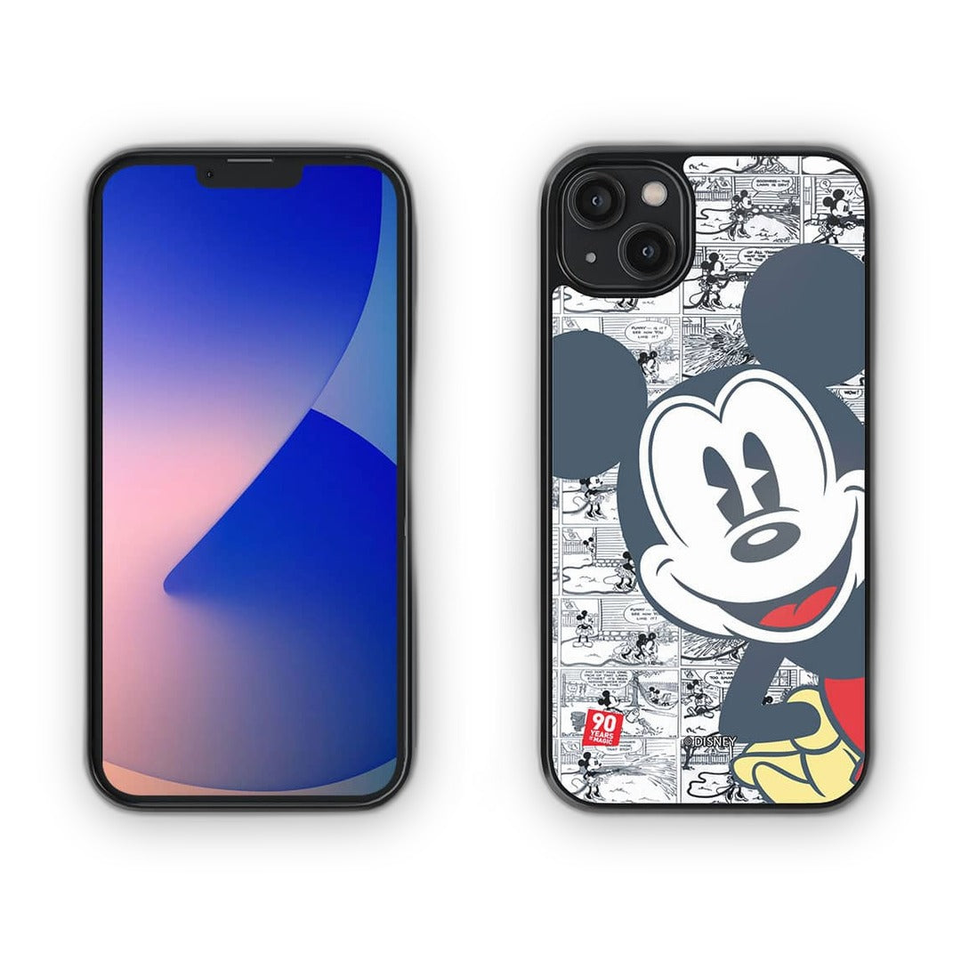Mickey Comic Strip Glass iPhone Case for iPhone 14 Plus | Macmerise