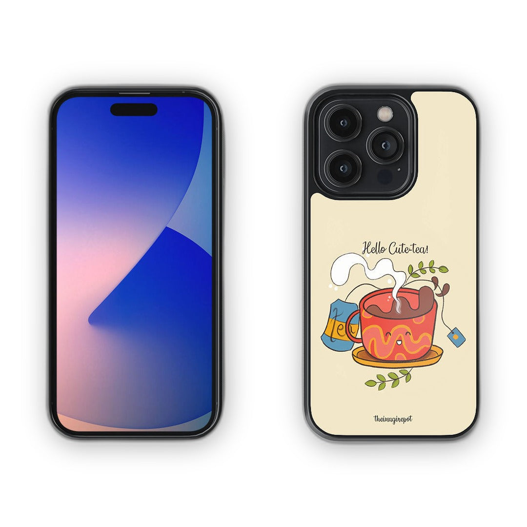 Hello Cute Tea Glass iPhone Case for iPhone 14 Pro | Macmerise