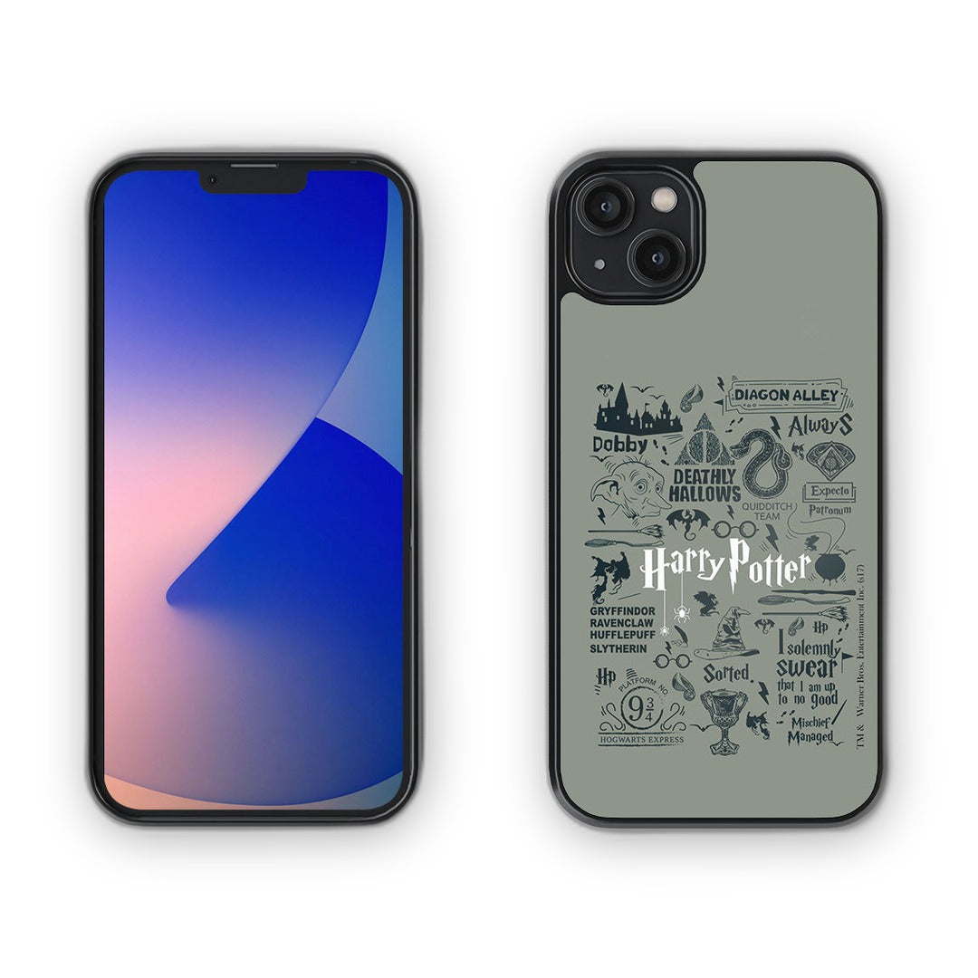 Harry Potter Infographic Grey Glass iPhone Case for iPhone 14 Plus | Macmerise