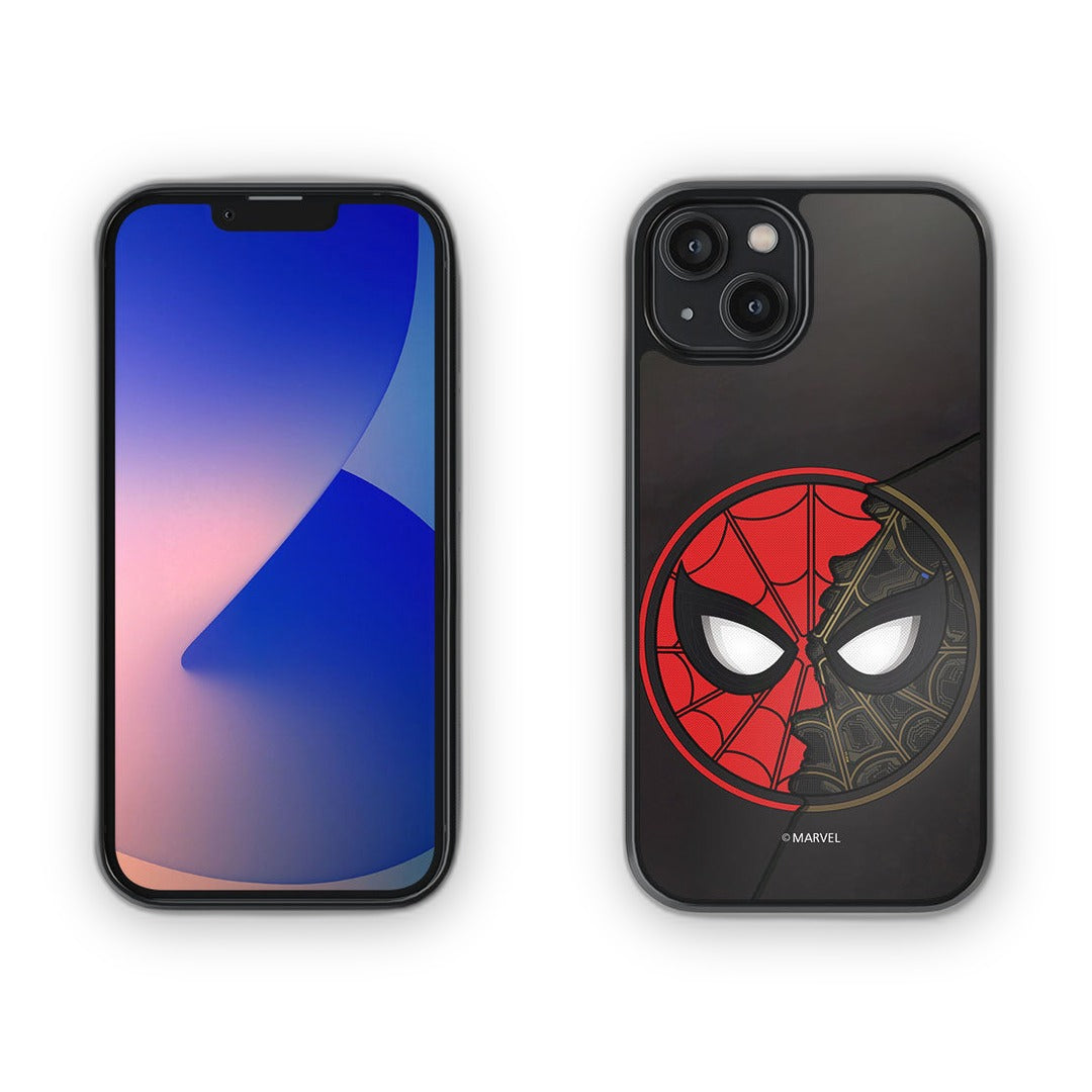 Two Face Spidey Glass iPhone Case for iPhone 14 | Macmerise
